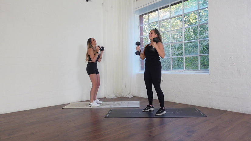 STRENGTH: Upper Body with dumbbells: 15 min